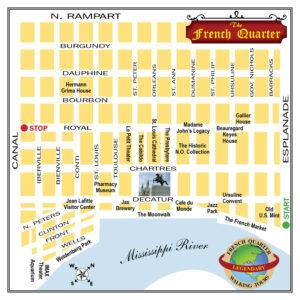 Legendary French Quarter Walking Tours Map